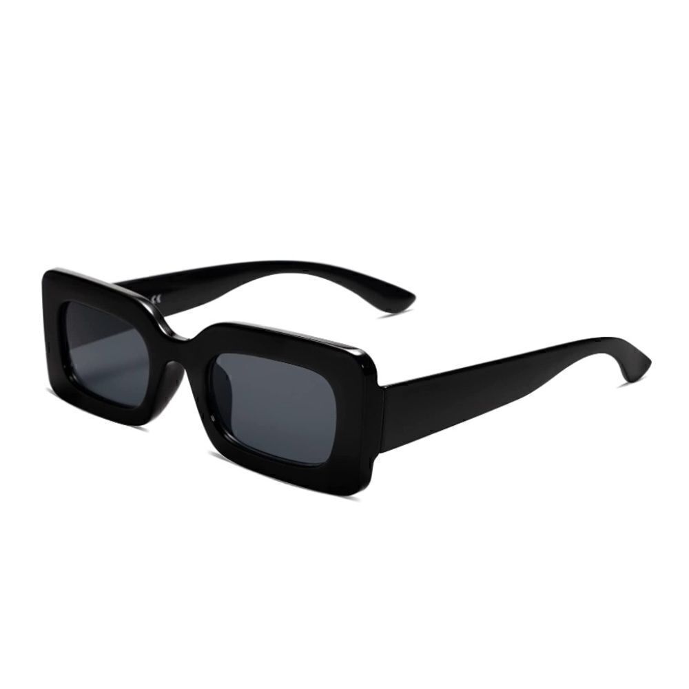 Black Chunky Square Sunglasses  